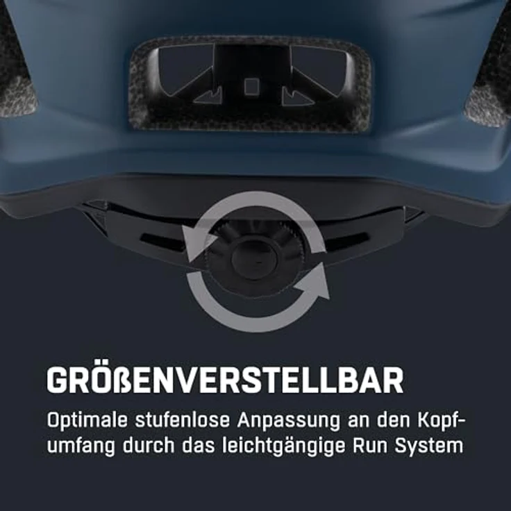 ALPINA Paranus, Trekking-Fahrradhelm mit stossabsorbierender EPS-Innenschale und Flynet, dunkelblau – Bild 5