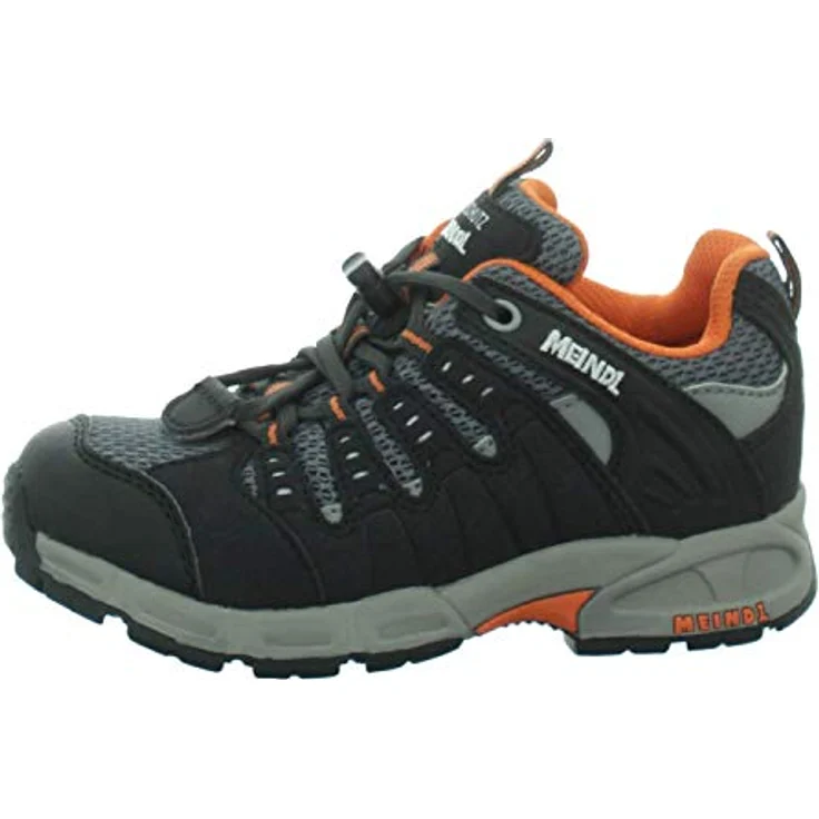 Meindl Snap Junior, Midcut Wanderschuhe für Kinder, grafit/orange, atmungsaktiv und robust – Bild 2