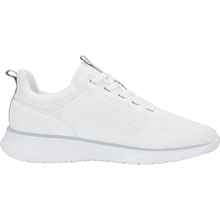 Jako Team Mesh Sneaker, Laufschuhe mit ShockAbsorb EVA-Zwischensohle, atmungsaktivem AirFlow-Mesh und Fast-Dry-Lining, weiß – Bild 5