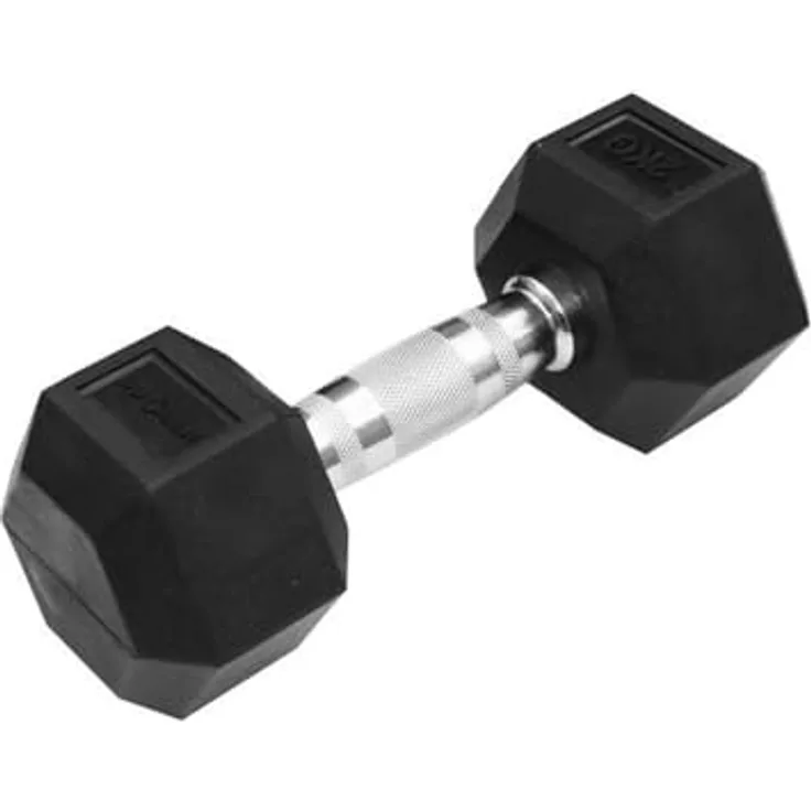 Sporttrend 24® Hexagon Hantel 1-50KG, Einzeln, verchromter Griff | sechseckige Kurzhantel, rutschfeste Kompakthantel, gummierte Hex Hanteln