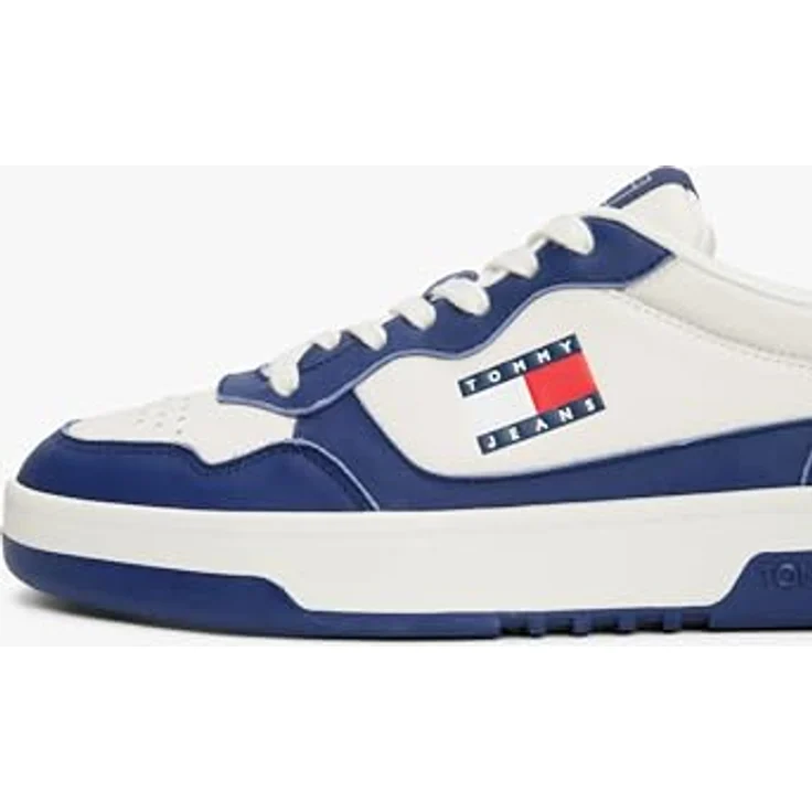 TOMMY HILFIGER Tjm Cupsole Leather Ess Herren Sneakers, Blau, Größe 45 – Bild 7
