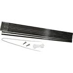 Coghlan Relags Fiberglaszeltstange, Schwarz, Ersatzstange mit 61 cm Segmentlänge und Gummiseil