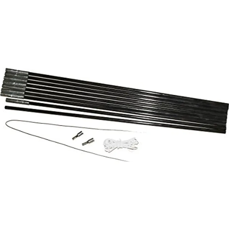 Coghlan Relags Fiberglaszeltstange, Schwarz, Ersatzstange mit 61 cm Segmentlänge und Gummiseil