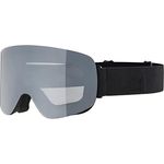 ALPINA PENKEN OTG Skibrille, Verspiegelte & Polarisierte mit 100% UV-Schutz, black matt, One Size, großes Sichtfeld, innovative Fogstop-Beschichtung