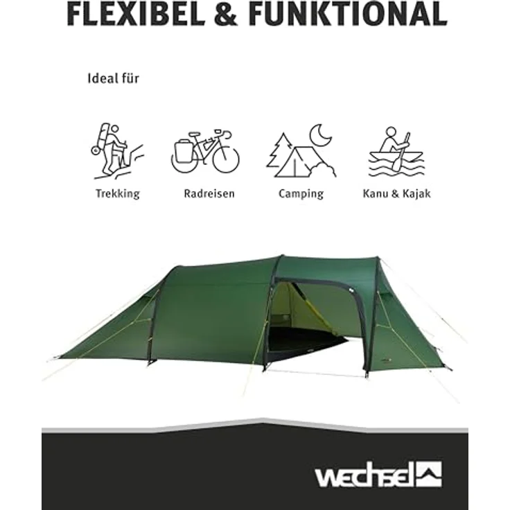 Wechsel Tempest 3 I Zero-G Tunnelzelt für 3 Personen, ultraleicht, schnell aufbaubar, kompakt & transportabel, ideal für Camping, Wandern & Radreisen – Bild 5