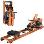 JASPORT R3 Faltbares Rudergerät aus Eichenholz, mit Bluetooth-fähigem LCD-Display, 28L Wassertank, belastbar bis 150 kg, ergonomischer Sitz, verstellbarer Tablethalter, kompatibel mit Kinomap