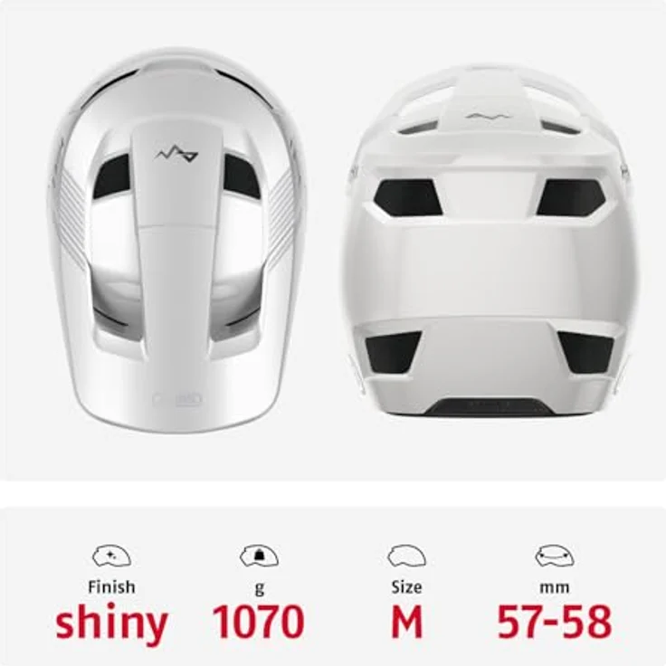 Abus HiDrop, Velohelm für MTB, 57-58 cm, schlagfest mit guter Belüftung und Break-Away-Visor – Bild 3