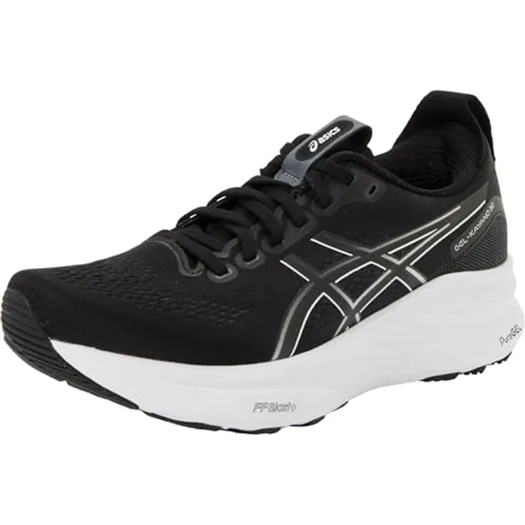 Asics GEL-KAYANO 32, Damen Laufschuhe Schwarz mit 4D Guidance System™, FF Blast™ Plus-Schaum, PureGEL™-Dämpfung, Hybrid Asicsgrip™-Außensohle, EU 39 UK 5.5