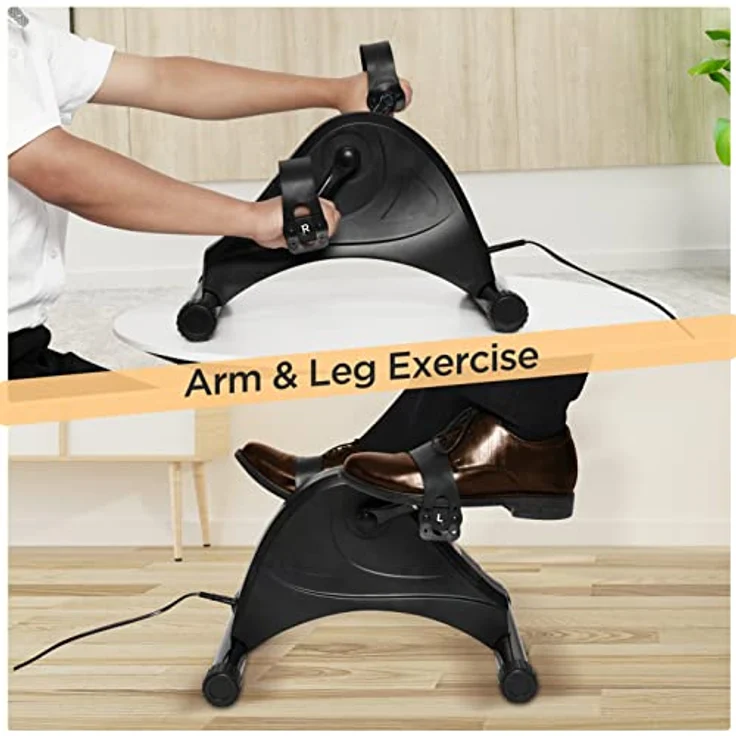 Pedaltrainer, Beintrainer für Zuhause, Leisem Motor, 6 Geschwindigkeitsstufen, Heimtrainer Senioren Rehabilitation Zuhause Fitnessgeräte – Bild 2