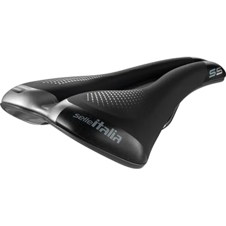 Selle Italia S5 Superflow, Unisex Fahrradsattel in Schwarz, 282 x 136 mm, Sportouring, 325g