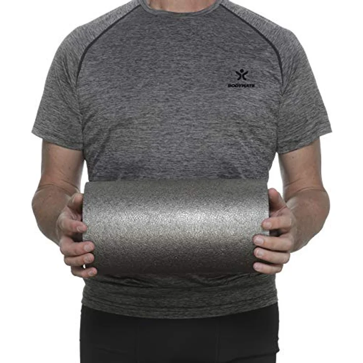 BODYMATE Faszienrolle STANDARD Mittel-Hart, inklusive Gratis E-Book, Carbon-Grey, 30x15cm – Bild 3