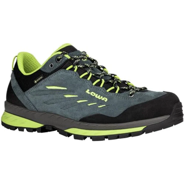 LOWA Halbschuh DELAGO GTX LO, wasserdicht, Low-Cut, petrol/limone, Größe 43.5 – Bild 1