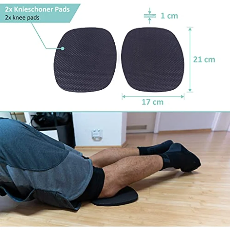 PULLUP & DIP Bauchroller, Ab Wheel mit ergonomischen Griffen und gepolsterten Kniematten, Bauchmuskelrad, Ab Roller für Bauchmuskeltraining & Heimtraining zu Hause – Bild 5