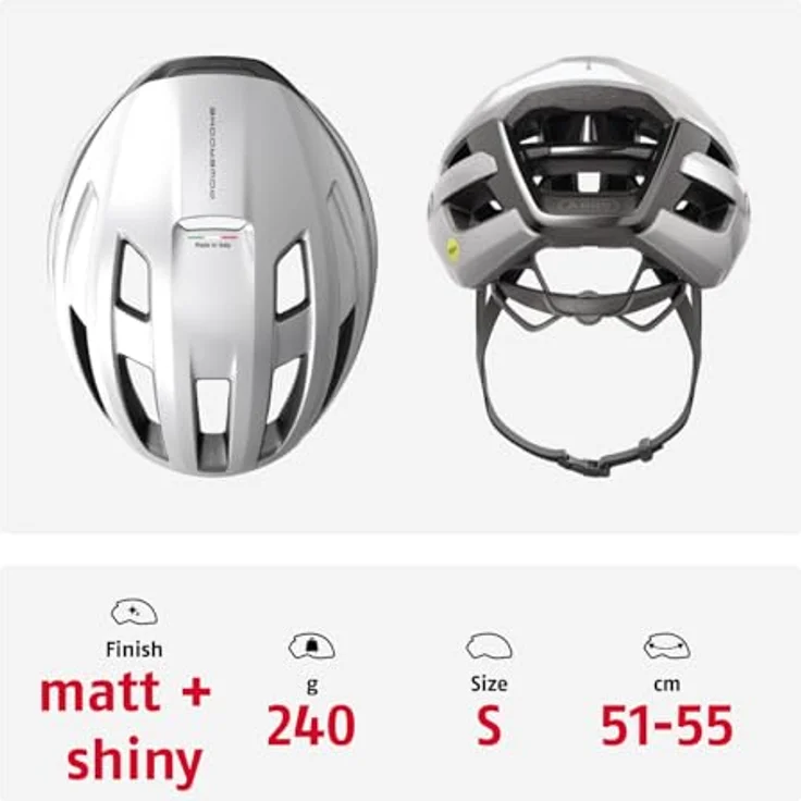 Abus PowerDome MIPS, Rennradhelm für Kopfgröße 51-55 cm, leicht mit optimaler Belüftung – Bild 3