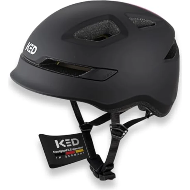 KED Pop II Lite Kinder Fahrradhelm, ultraleicht mit K-FIT System, schwarz matt, Größe 52-56 (M) – Bild 1