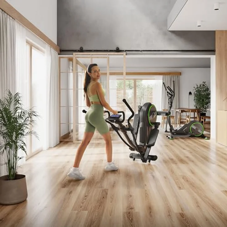 ZIPRO Wave Crosstrainer für Zuhause - 32-Level Magnetwiderstand, Herzfrequenzsensoren, 16 Programme, Kinomap & Zwift Kompatibel, Integrierter Tablethalter, Einfache Montage, Perfekt für Heimfitness – Bild 4