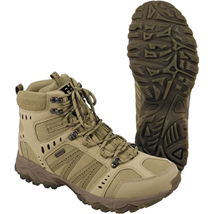 MFH Trekkingstiefel Coyote Tan Tactical, wasserdicht und atmungsaktiv, mit griffiger Sohle und austauschbarer Innensohle – Bild 2