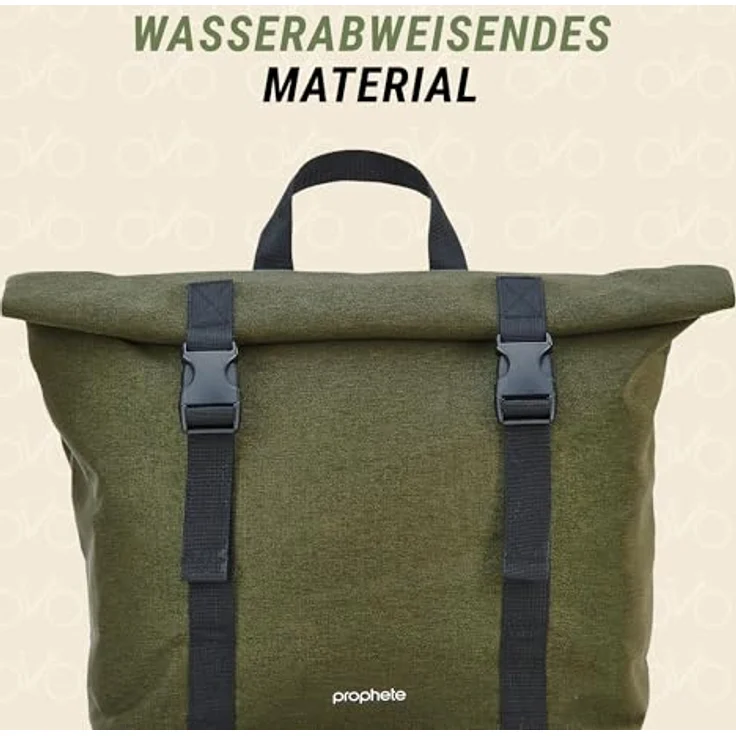 Prophete Doppelpacktasche, 2 x 10 Liter, Wasserabweisend, 29,5 x 12 x 26 cm, grün – Bild 4