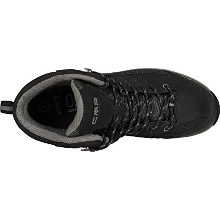 CMP Campagnolo Rigel Mid WP, Herren Wanderschuhe, wasserdichtes Veloursleder, Größe 42, Schwarz – Bild 6