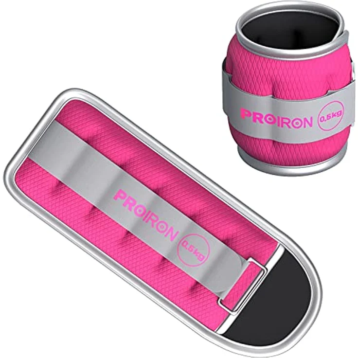 PROIRON Gewichtsmanschetten Fuß, Armgewichte Handgelenkgewichte Set (1 Paar) 0,5kg bis 2kg, Handgewichte, Fußgewichte und Fußgelenkgewichte für Fitness, Bewegung, Laufen, Joggen, Gymnastik – Bild 1