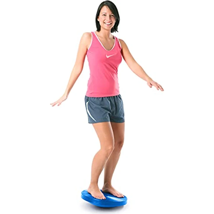 Sport-Thieme Balance-Board, Sport- und Therapiekreisel | Hochwertiger Gleichgewichts- u. Koordinations-Trainer | Inkl. Übungsanleitung | Blau o. Grün | ø 39 cm | Bis 120 kg | Markenqualität – Bild 4