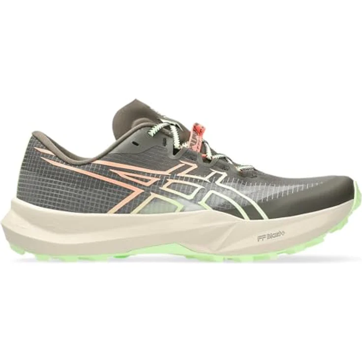 ASICS FUJI LITE 7 M Trail-Laufschuhe, robuste Konstruktion für ganztägigen Komfort, Khaki Neonrosa, EU 43.5 – Bild 2