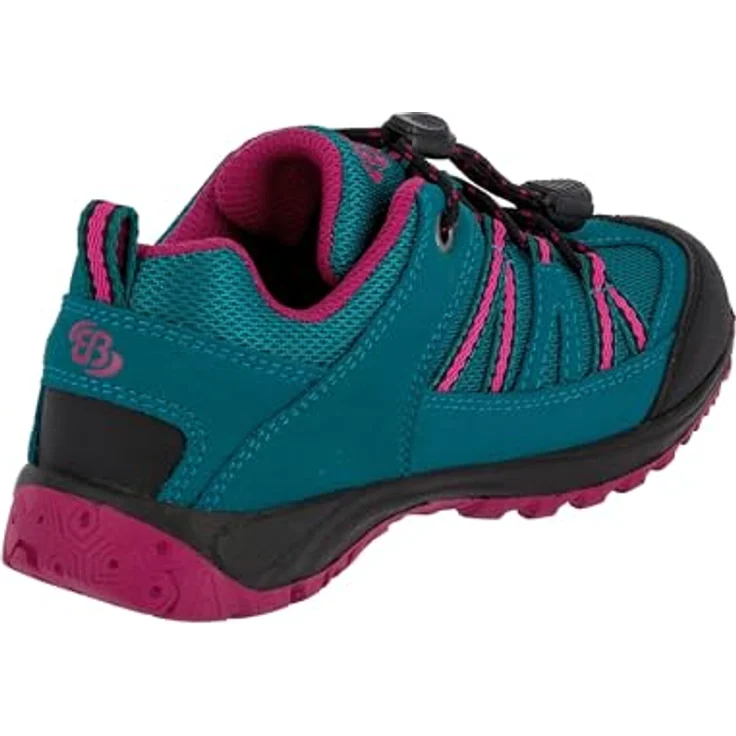 Brütting Mädchen Halbschuhe, Wanderschuhe aus hochwertigem Leder, normalweite, flacher Absatz 2 cm, Grün – Bild 4