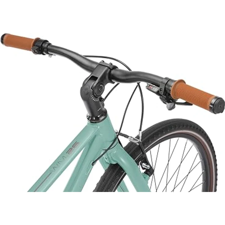 BIKESTAR Leichtgewicht 10 kg City Bike Aluminium | 26 Zoll 9 Gang Shimano Schaltung Ultra Leicht | Grün – Bild 5