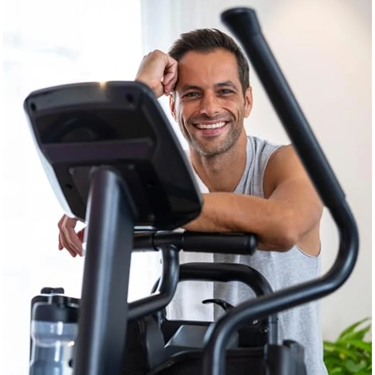 Horizon Fitness Crosstrainer Andes 3.1, Klappbarer Crosstrainer in Grau-Schwarz mit Sixstar-Rahmen – Bild 4