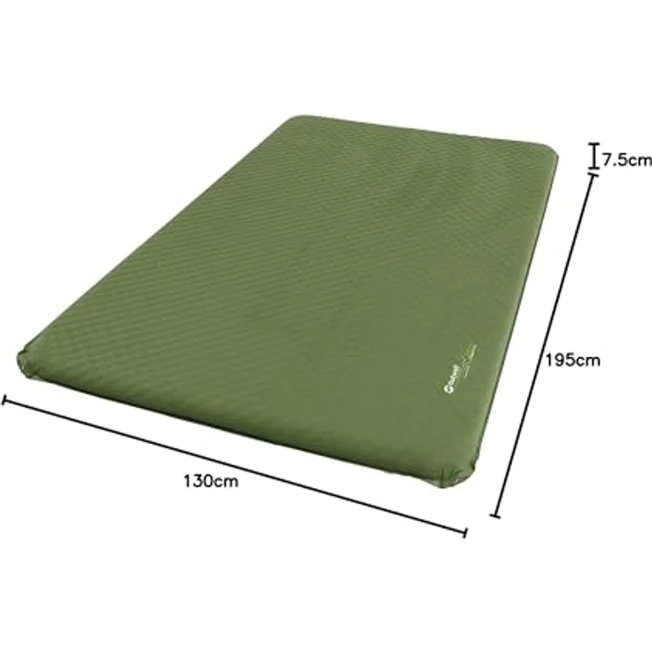 Outwell Dreamcatcher Double Mat 7,5, Isomatte mit 7,5 cm Höhe, robustem Isolationsschaum und Flat-High-Flow-Ventil für einfachen Aufbau – Bild 4