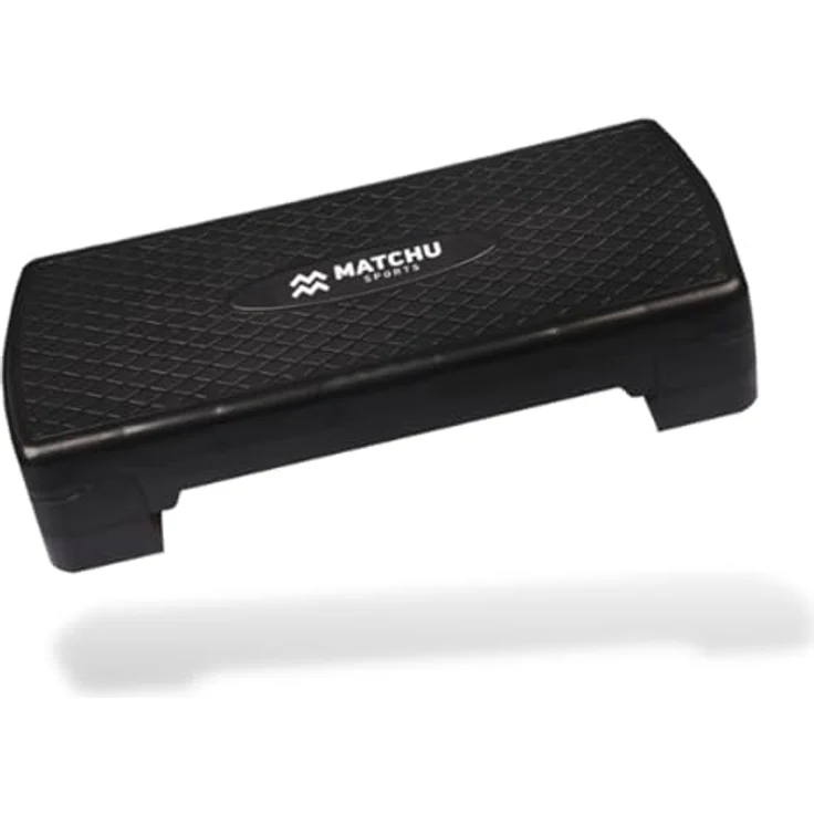 MATCHU Steppbrett Höhenverstellbar für Fitness, 9 und 14 CM, 200 KG Belastbarkeit, Anti-Rutsch-Oberfläche, Kunststoff, Schwarz – Bild 1