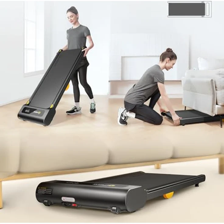 UREVO Laufband URTM026 Walking Pad & Laufband, Fernbedienung, 102*38cm Lauffläche, LED-Anzeige, Schwarz, Ultraleichtes, tragbares Design - Preisvergleich – Bild 6