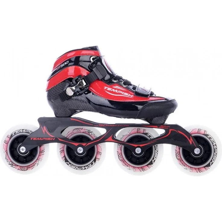 Tempish Inline Skates GT 500 110, hochwertige Roller mit 110 mm Rädern, Härte 88a, rote Farbgebung, grössenverstellbar