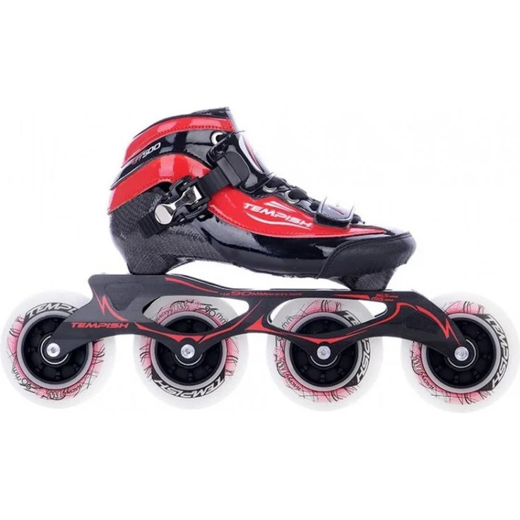 Tempish Inline Skates GT 500 110, hochwertige Roller mit 110 mm Rädern, Härte 88a, rote Farbgebung, grössenverstellbar