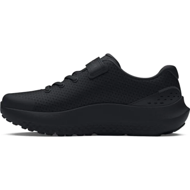 Under Armour BPS Surge 4 AC, Laufschuhe für Kinder, leicht und atmungsaktiv, Klettverschluss, schwarz, Schuhgröße 35 EU – Bild 5