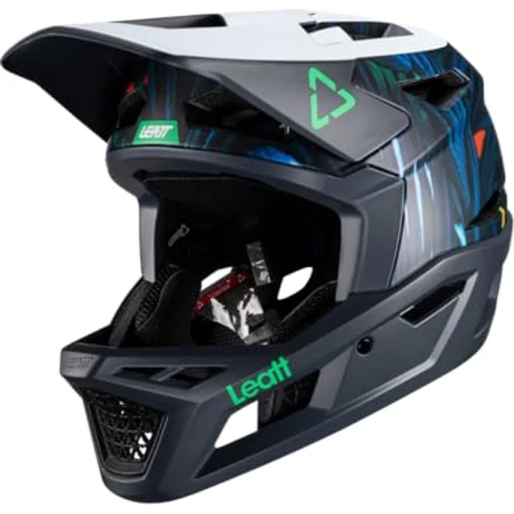 Leatt Gravity 4.0, Fullface Helm mit MIPS-Technologie, 22 Belüftungsöffnungen, abnehmbares Visier, Jungle - Mehrfarbig, S – Bild 3