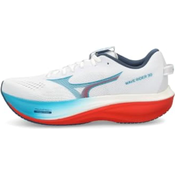 Mizuno Wave Rider 30 Laufschuhe Herren, komfortable Dämpfung, schwarze Synthetik-Oberfläche – Bild 2