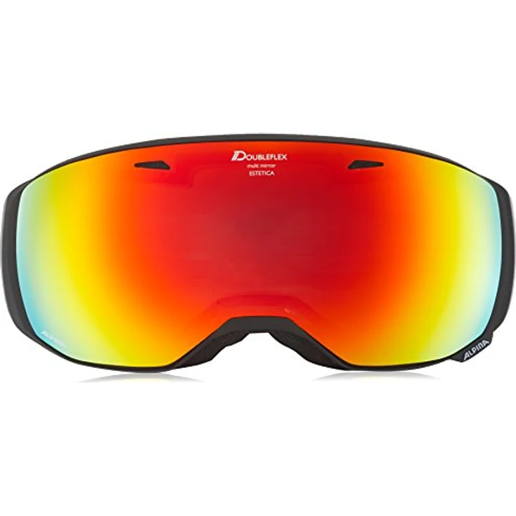 ALPINA ESTETICA Q-LITE, OTG Skibrille mit verspiegelten, kontrastverstärkenden Scheiben, 100% UV-Schutz, schwarz, one size – Bild 4