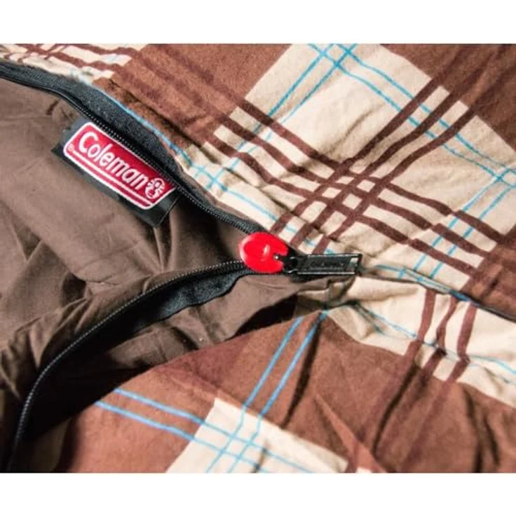 Coleman Schlafsack Hampton Double XXL, Deckenschlafsack für 2 Personen, ultraleicht 1,8 kg, Komforttemperatur +6°C, 220 x 150 cm, Braun – Bild 4