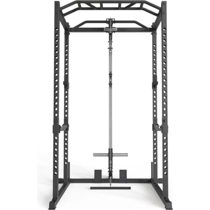Atletica R5-Vega Power Rack | Power Cage mit Latzug | Multi-Grip Klimmzugstange, Safety Straps, J-Hooks & Weight-Pins | 213 cm Höhe | in Zwei Höhen verfügbar, Größe 213 cm – Bild 5