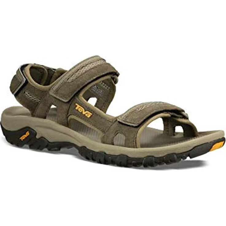 Teva Hudson, Braune Riemchensandale mit erhöhter Sohle für Männer, Größe 44.5, Naturleder und Textil, EVA-Technologie – Bild 2