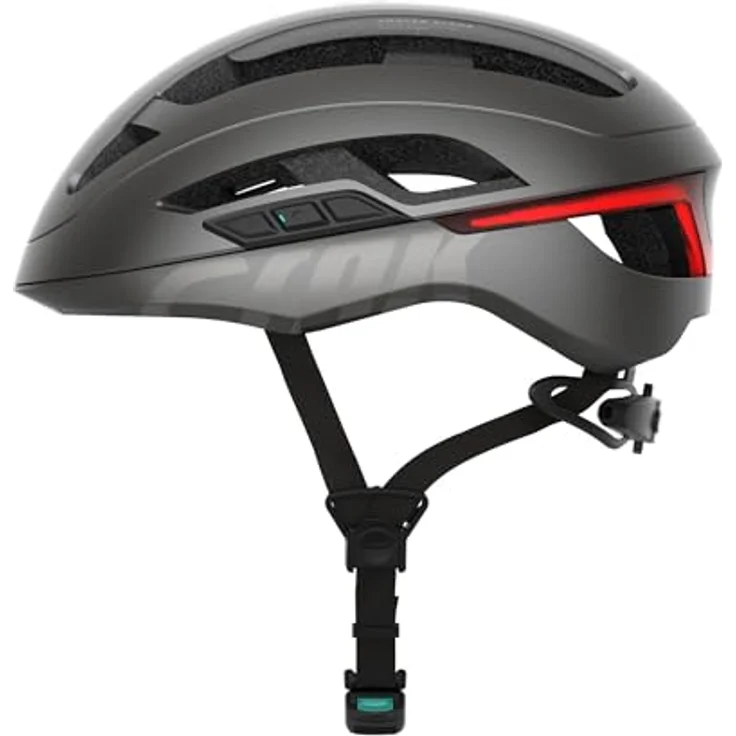 CRNK Angler Alpha, smarter Fahrradhelm Metallic Schwarz, Bluetooth, M 55-58 cm mit Rücklicht und Blinklicht – Bild 7