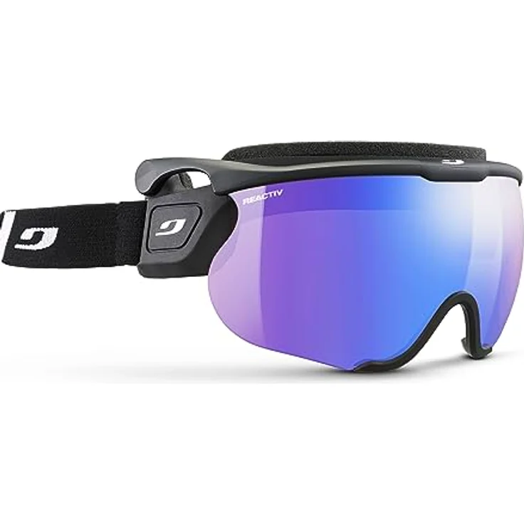 Julbo Sniper Evo L Langlauf-Ski-Visier für breite Gesichter, REACTIV Photochromic oder Spectron Linse, Schwarz/Weiß, Large – Bild 1