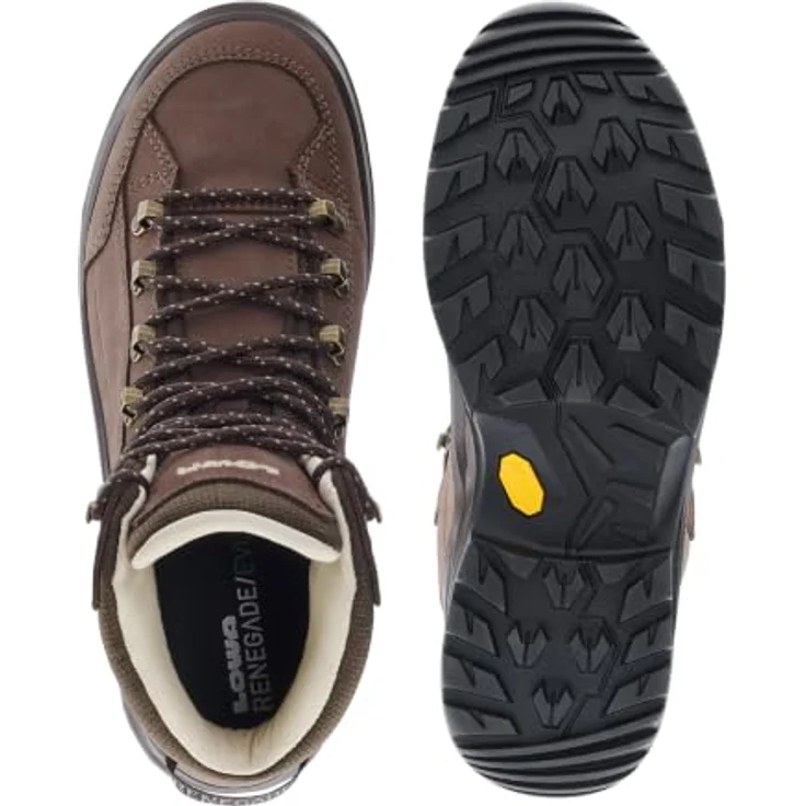 Lowa Renegade EVO LL Mid, Damen Wanderschuh aus Nubukleder, All-Terrain, espresso/anthrazit, fällt klein aus - bitte eine Größe größer bestellen, Größe 43,5 – Bild 6