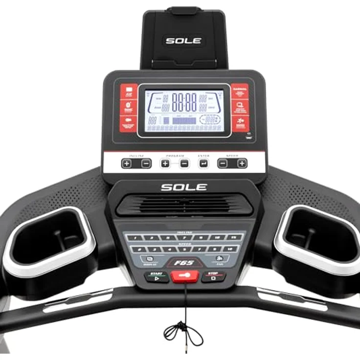 HAMMER Laufband F65, klappbares elektrisches Laufband für Zuhause, bis 20 km/h, mit Motor, Steigung, Pulssensoren, 10 Trainingsprogrammen und 9" LCD-Computer – Bild 3