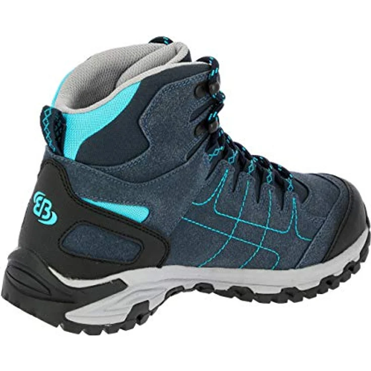 Brütting Damen Wanderschuhe Stiefel aus hochwertigem Leder, normalweite, flach, Schnürverschluss, Größe 40, blau – Bild 4