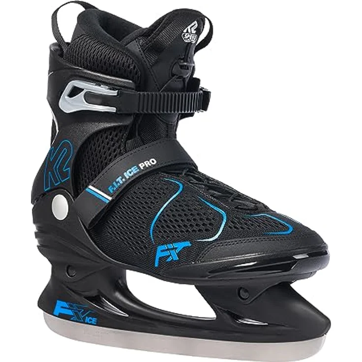 K2 Skates F.I.T. ICEPro Herren Schlittschuhe, Stabilität Plus Cuff und Edelstahlkufen, Schwarz-Blau, 25H0001 – Bild 1