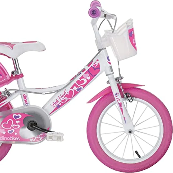 Dino Bikes Kinderfahrrad Little Heart 16 Zoll inkl. Puppensitz, Korb und Stützräder - Preisvergleich – Bild 3
