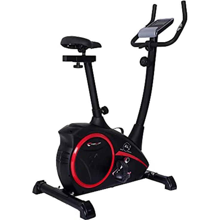 Christopeit Sport Fahrrad-Heimtrainer AL 1 Schwarz - 8-Stufig, bis 150kg Gewicht, 9kg Magnet-Bremssystem, LCD-Display – Bild 5