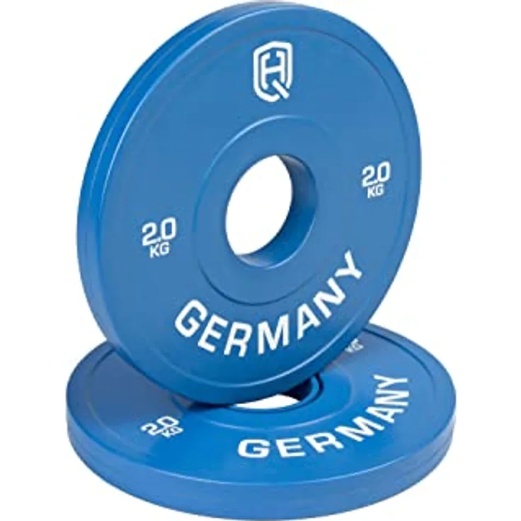 HQ Germany® Professional Change Plates 50mm | 0.5-2.5kg | Set | ±10g Gewichtstoleranz | Fractional Plates | Wettkampfgeeignet, Gewicht:2x 2.0KG